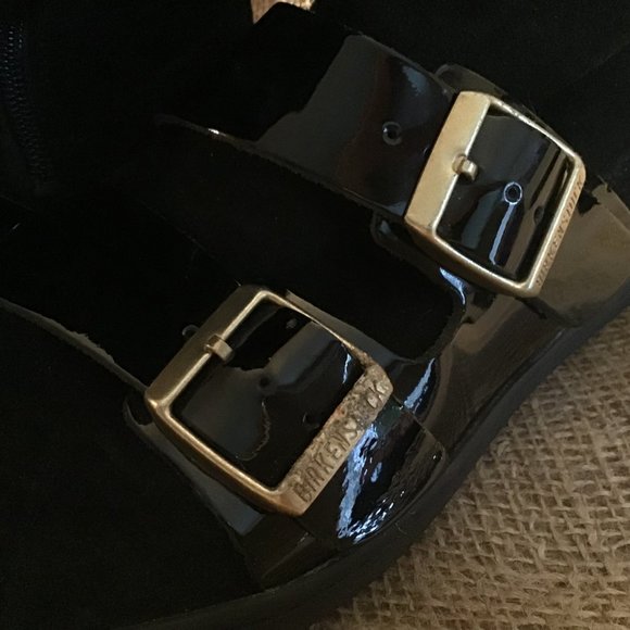 Women's Danbury Birkenstock Black Suede Boots Size 9 - 9 1/2 - Picture 4 of 16